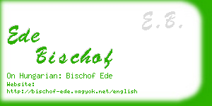 ede bischof business card